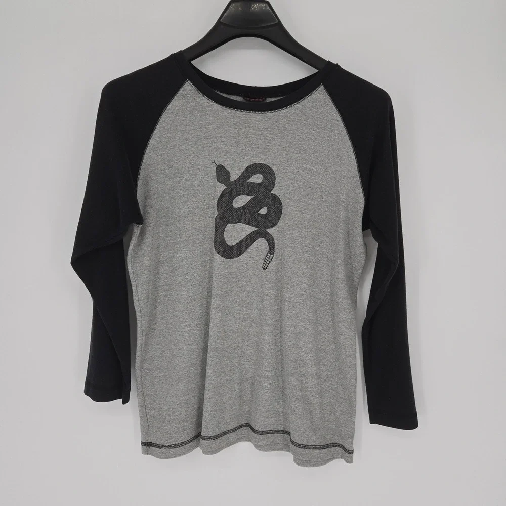 USA Gray Black Snake Lenny Kravitz Raglan Tee House Of Blues Mens Small‎ 2000 NO